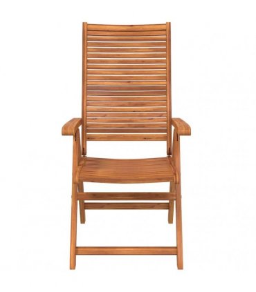 vidaXL Reclining Folding Garden Chairs 2 pcs Solid Wood Acacia — Size: 56 x 72/93/99/105/109 x 107/96/90/83/75 cm