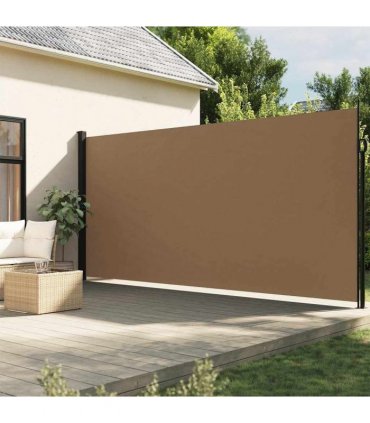 vidaXL Retractable Side Awning Taupe 220x500 cm — Size: 220 x 500 cm