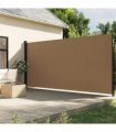 vidaXL Retractable Side Awning Taupe 220x500 cm — Size: 220 x 500 cm