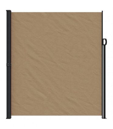 vidaXL Retractable Side Awning Taupe 220x500 cm — Size: 220 x 500 cm