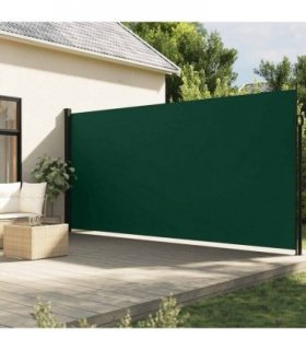 vidaXL Retractable Side Awning Dark Green 200x300 cm — Size: 200 x 300 cm