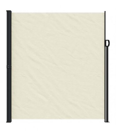 vidaXL Retractable Side Awning Cream 220x500 cm — Size: 220 x 500 cm