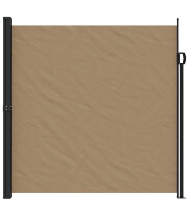 vidaXL Retractable Side Awning Taupe 200x300 cm — Size: 200 x 300 cm