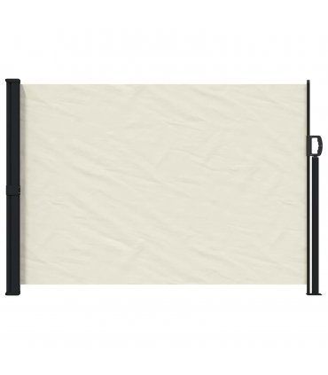 vidaXL Retractable Side Awning Cream 300 x 170 cm Polyester — Size: 170 x 300 cm