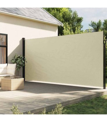 vidaXL Retractable Side Awning Cream 200x300 cm — Size: 200 x 300 cm
