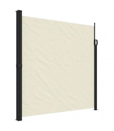 vidaXL Retractable Side Awning Cream 200x300 cm — Size: 200 x 300 cm