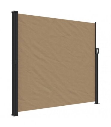 vidaXL Retractable Side Awning Taupe 180x300 cm — Size: 180 x 300 cm