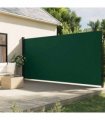vidaXL Retractable Side Awning Dark Green 220x300 cm — Size: 220 x 300 cm