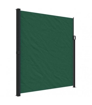 vidaXL Retractable Side Awning Dark Green 220x300 cm — Size: 220 x 300 cm