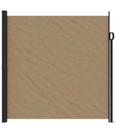 vidaXL Retractable Side Awning Taupe 200x500 cm — Size: 200 x 500 cm
