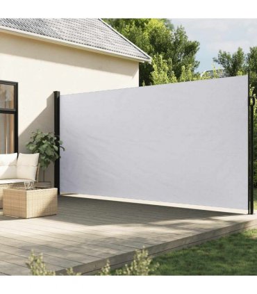 vidaXL Retractable Side Awning White 200x500 cm — Size: 200 x 500 cm