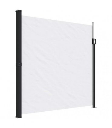 vidaXL Retractable Side Awning White 200x500 cm — Size: 200 x 500 cm
