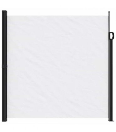 vidaXL Retractable Side Awning White 200x500 cm — Size: 200 x 500 cm