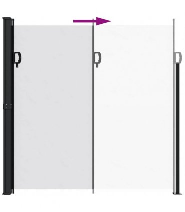 vidaXL Retractable Side Awning White 200x500 cm — Size: 200 x 500 cm