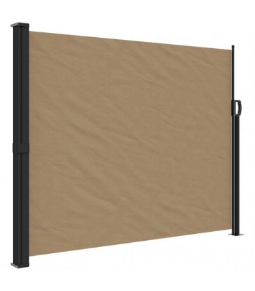vidaXL Retractable Side Awning Taupe 160x500 cm — Size: 160 x 500 cm