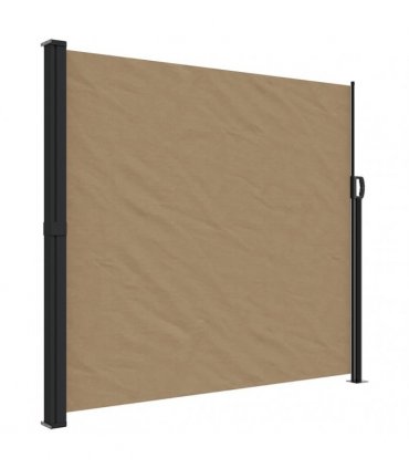 vidaXL Retractable Side Awning Taupe 180x500 cm — Size: 180 x 500 cm