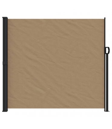 vidaXL Retractable Side Awning Taupe 180x500 cm — Size: 180 x 500 cm