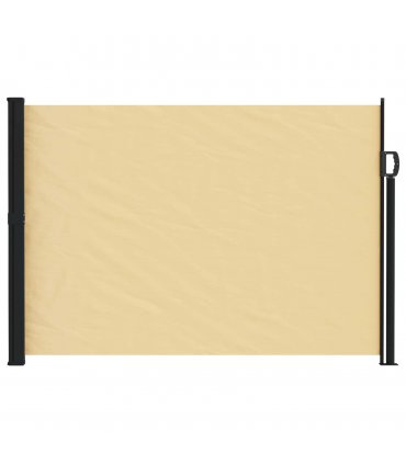 vidaXL Retractable Side Awning Sand 500 x 120 cm Polyester — Size: 120 x 500 cm