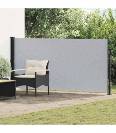 vidaXL Retractable Side Awning Grey 300 x 170 cm Polyester — Size: 170 x 300 cm