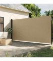 vidaXL Retractable Side Awning Beige 200x500 cm — Size: 200 x 500 cm