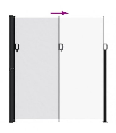 vidaXL Retractable Side Awning White 220x300 cm — Size: 220 x 300 cm