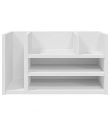 vidaXL Desk Organiser White 44.5x24x25 cm Engineered wood
