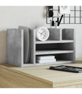 vidaXL Desk Organiser Concrete Grey 44.5x24x25 cm Engineered wood