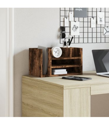vidaXL Desk Organiser Smoked Oak 44.5x24x25 cm Engineered wood