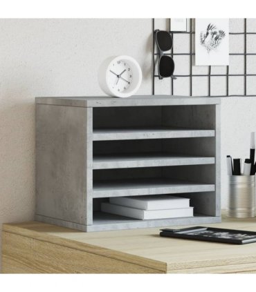 vidaXL Desk Organiser Concrete Grey 36x26x29.5 cm Engineered wood