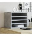 vidaXL Desk Organiser Concrete Grey 36x26x29.5 cm Engineered wood