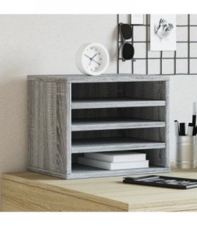 vidaXL Desk Organiser Grey Sonoma 36x26x29.5 cm Engineered wood