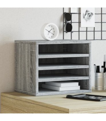 vidaXL Desk Organiser Grey Sonoma 36x26x29.5 cm Engineered wood