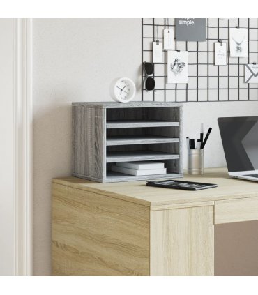 vidaXL Desk Organiser Grey Sonoma 36x26x29.5 cm Engineered wood