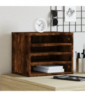 vidaXL Desk Organiser Smoked Oak 36x26x29.5 cm Engineered wood