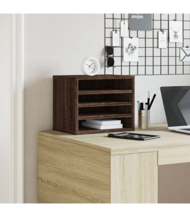 vidaXL Desk Organiser Brown Oak 36x26x29.5 cm Engineered wood