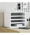 vidaXL Desk Organiser White 36x26x29.5 cm Engineered wood