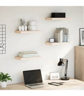 vidaXL Floating Shelves 4 pcs 40x23.5x4 cm Engineered Wood — Size: 40 x 23.5 x 4 cm