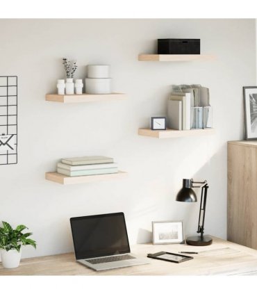 vidaXL Floating Shelves 4 pcs 40x23.5x4 cm Engineered Wood — Size: 40 x 23.5 x 4 cm