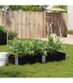 vidaXL Garden Planter Black 150x50 cm Solid Wood Pine — Size: 150 x 50 x 21.5 cm