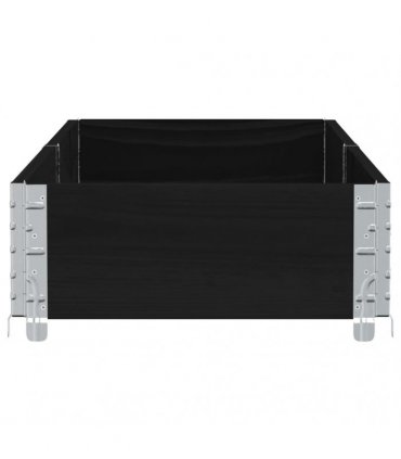 vidaXL Garden Planter Black 150x50 cm Solid Wood Pine — Size: 150 x 50 x 21.5 cm