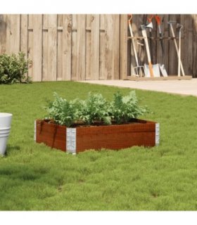 vidaXL Garden Planter Brown 80x60 cm Solid Wood Pine — Colour: dark brown, Size: 80 x 60 x 21.5 cm