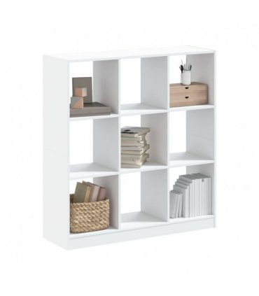 vidaXL Bookcase White 102x32x108 cm Engineered Wood — Size: 102 x 32 x 108 cm