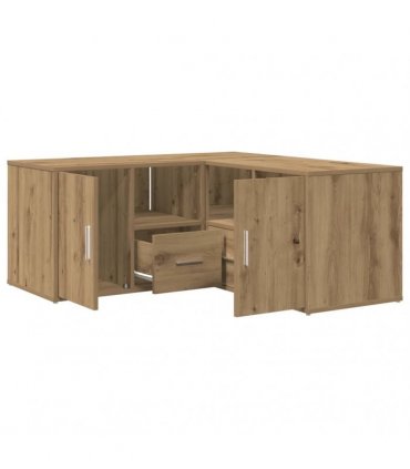 vidaXL Corner Cabinet Artisian Oak 160x40x45 cm Engineered Wood