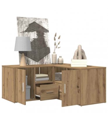 vidaXL Corner Cabinet Artisian Oak 160x40x45 cm Engineered Wood