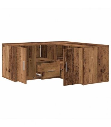vidaXL Corner Cabinet Old Wood 160x40x45 cm Engineered Wood