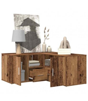 vidaXL Corner Cabinet Old Wood 160x40x45 cm Engineered Wood