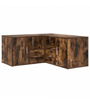 vidaXL Corner Cabinet Smoked Oak 160x40x45 cm Engineered Wood