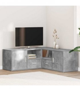vidaXL Corner Cabinet Concrete Grey 200x40x45 cm Engineered Wood