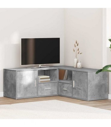 vidaXL Corner Cabinet Concrete Grey 200x40x45 cm Engineered Wood