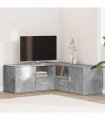 vidaXL Corner Cabinet Concrete Grey 200x40x45 cm Engineered Wood